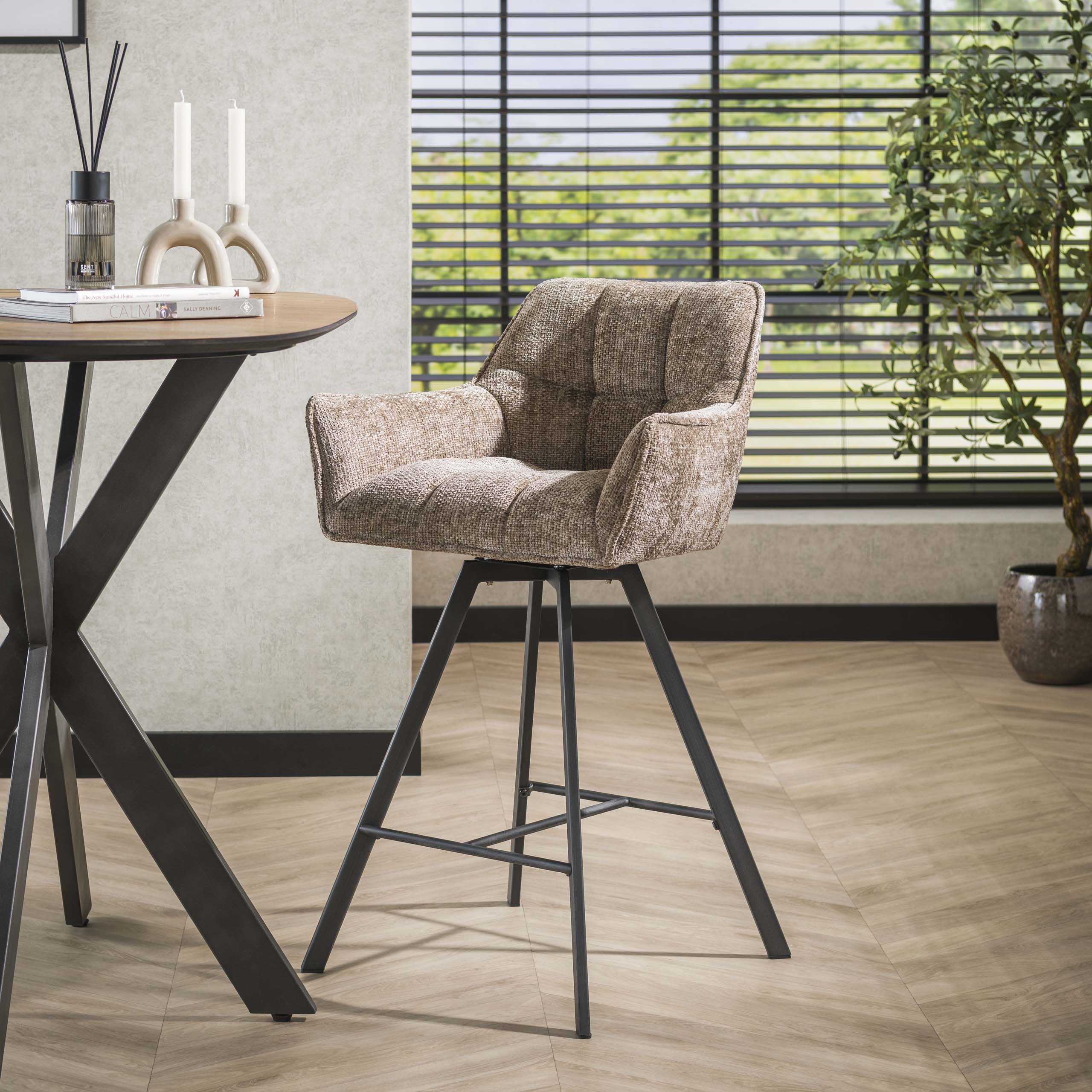 Barstoel Raster | Draaibaar | Hoven champagne
