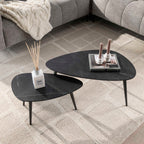 Salontafel Onyx | Peervorm | Set van 2 | 3D Melamine