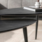 Salontafel Onyx | Peervorm | Set van 2 | 3D Melamine