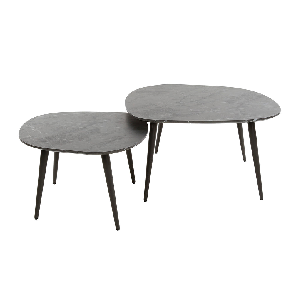 Salontafel Onyx Rock | Set van 2 | 3D Melamine Graphite