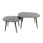 Salontafel Onyx Rock | Set van 2 | 3D Melamine Graphite