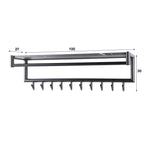 Kapstok Tenaro | 10 haken | 3D melamine graphite