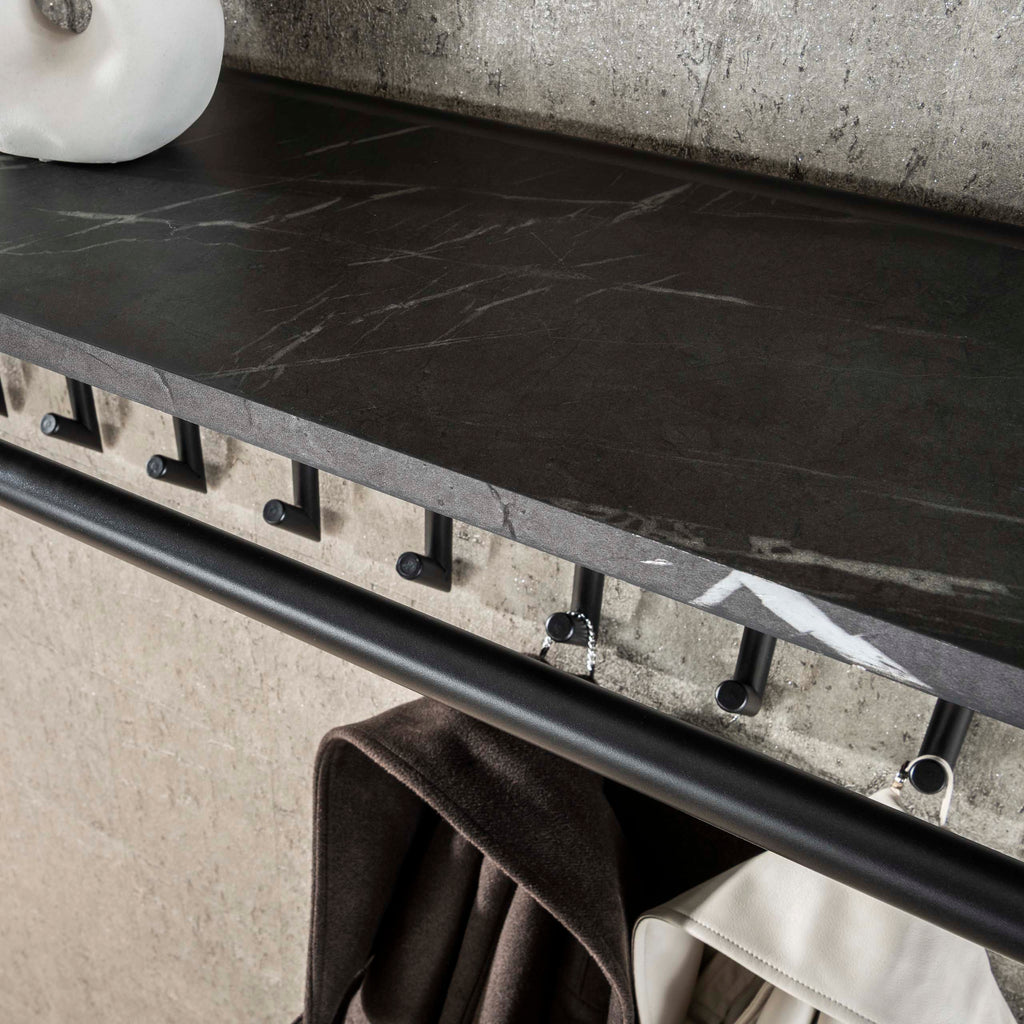 Kapstok Tenaro | 10 haken | 3D melamine graphite