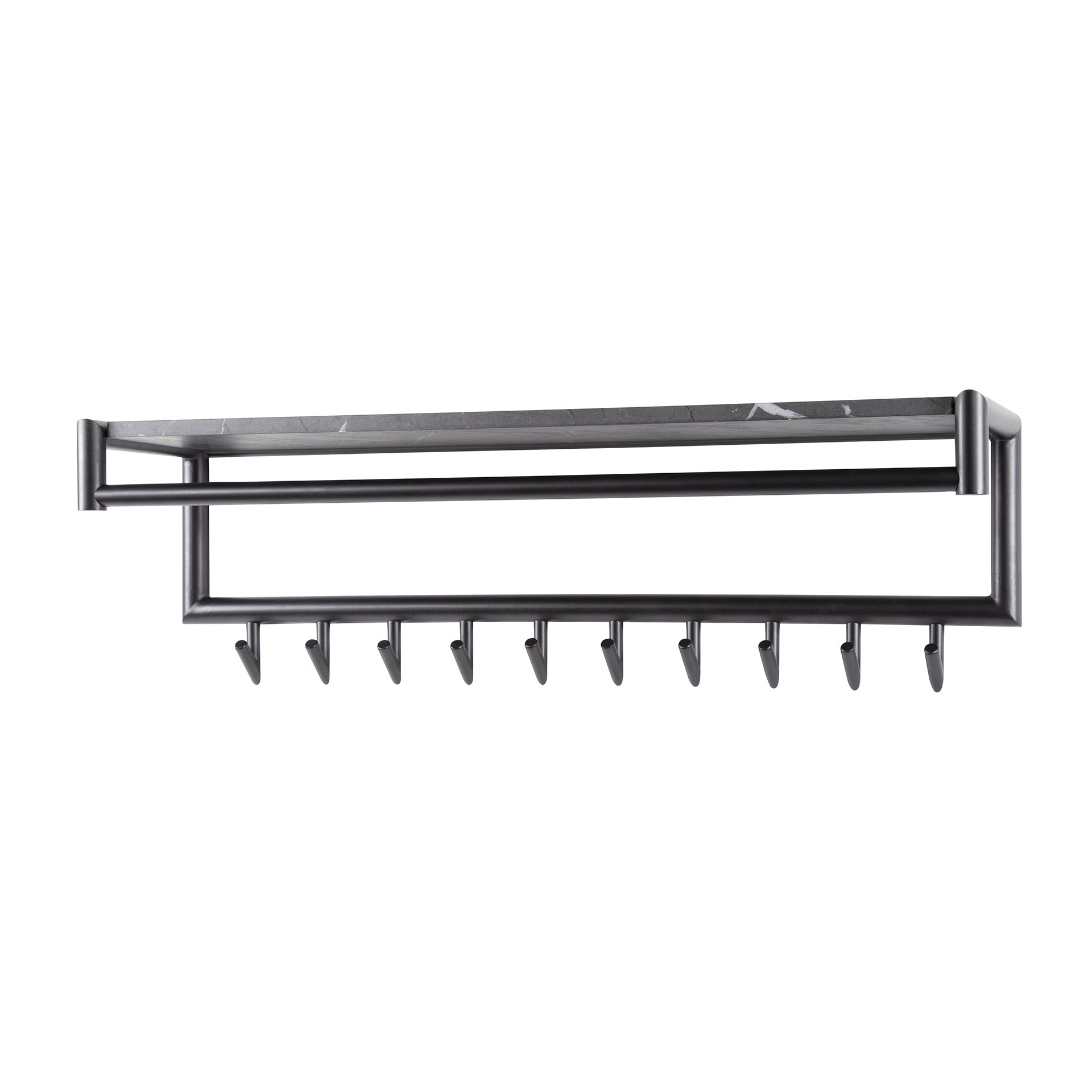 Kapstok Tenaro | 10 haken | 3D melamine graphite
