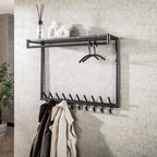 Kapstok Tenaro Hoog | 20 Haken | Melamine Graphite