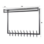 Kapstok Tenaro Hoog | 20 Haken | Melamine Graphite