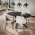 Eettafel Onyx Cross | Deens ovaal | 150 cm | Graphite