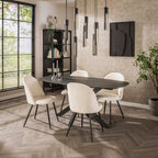 Eettafel Onyx Cross | Deens Ovaal | 180cm Graphite