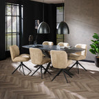 Eettafel Onyx Cross | Deens ovaal | 215 cm | Graphite