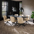 Eettafel Onyx Cross | Deens ovaal | 215 cm | Graphite