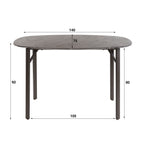 Bartafel Onyx | Deens ovaal | 140cm | Graphite