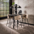 Bartafel Onyx | Deens ovaal | 140cm | Graphite