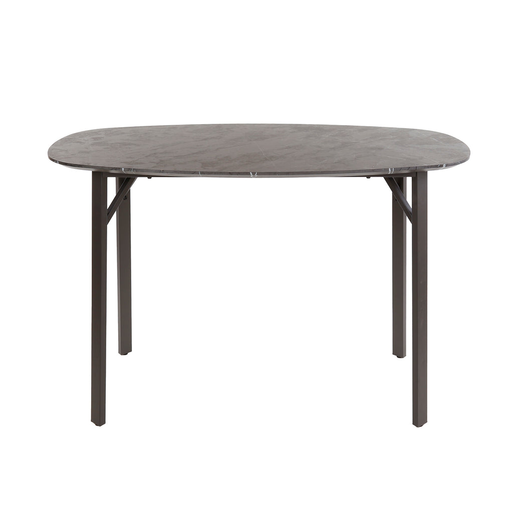 Bartafel Onyx | Deens ovaal | 140cm | Graphite
