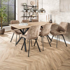 Eettafel Ovaal 190cm | 3D Eiken Antiquewash