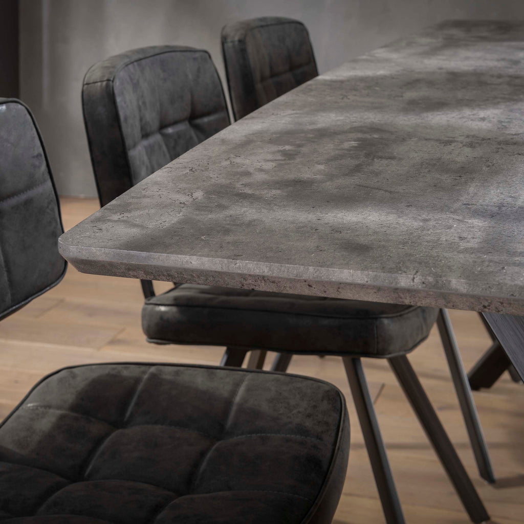 Eettafel Ovaal | 190x90 cm | 3D Beton Grijs