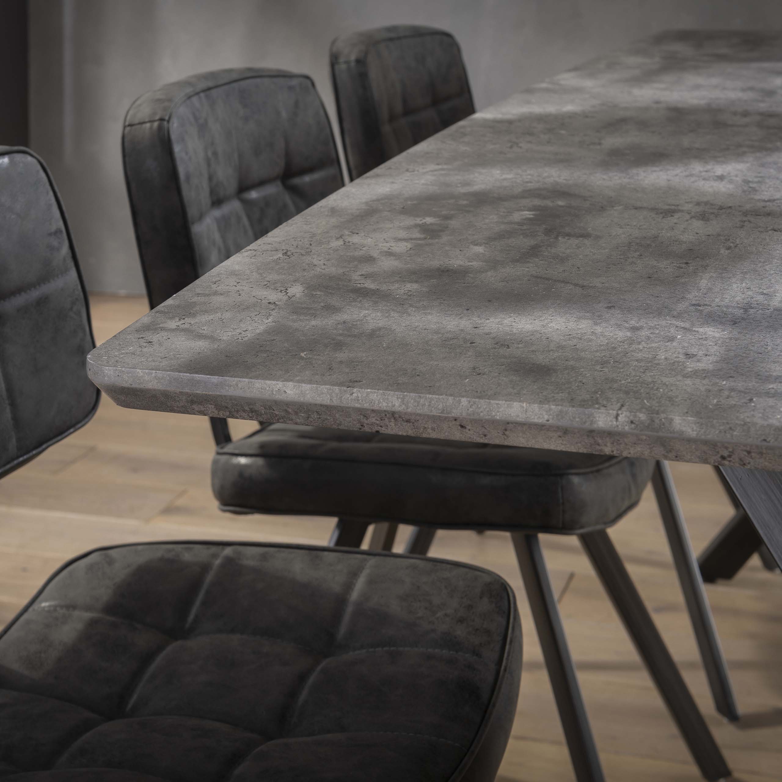 Eettafel Ovaal | 190x90 cm | 3D Beton Grijs