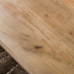 Eettafel Cliff | Ovale buis | Massief mango zand
