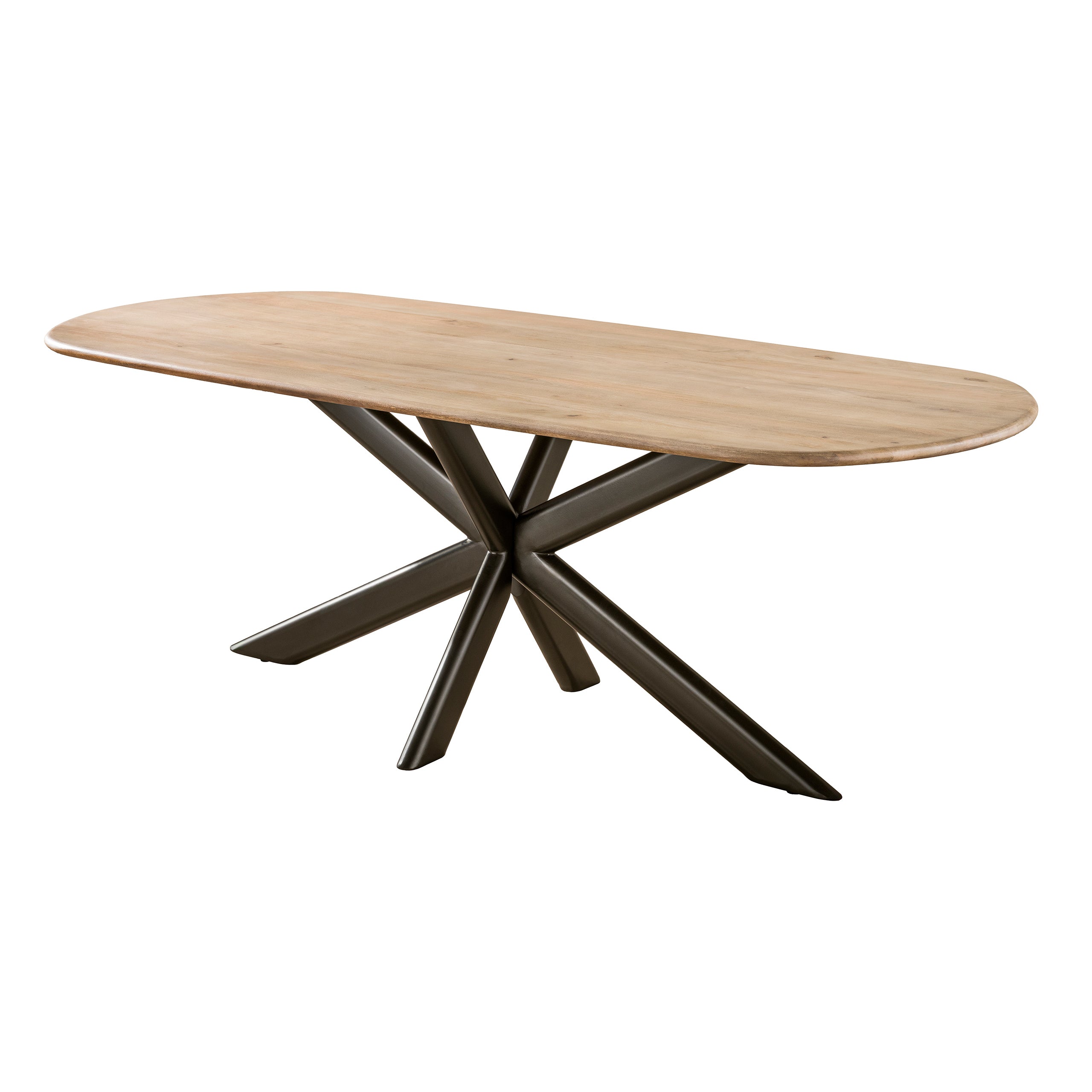 Eettafel Cliff | Ovale buis | Massief mango zand