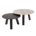 Salontafel Twin | Set van 2 | 3D Keramiek Travertin