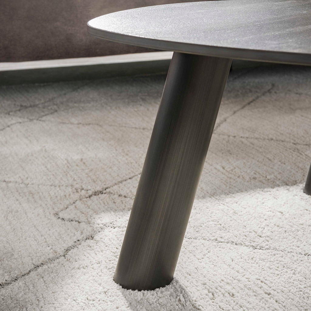 Salontafel Twin | Set van 2 | 3D keramiek travertin