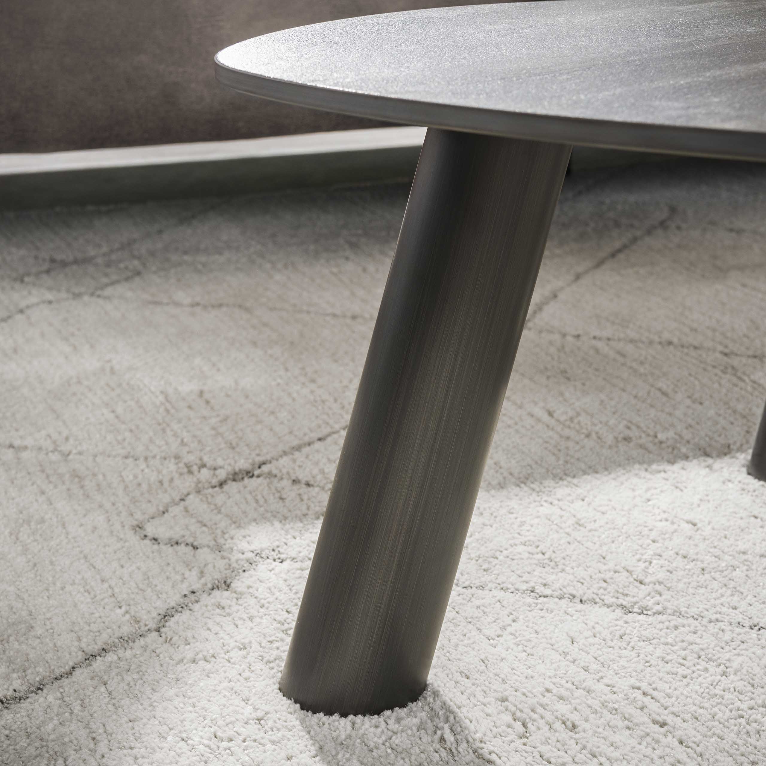 Salontafel Twin | Set van 2 | 3D keramiek travertin