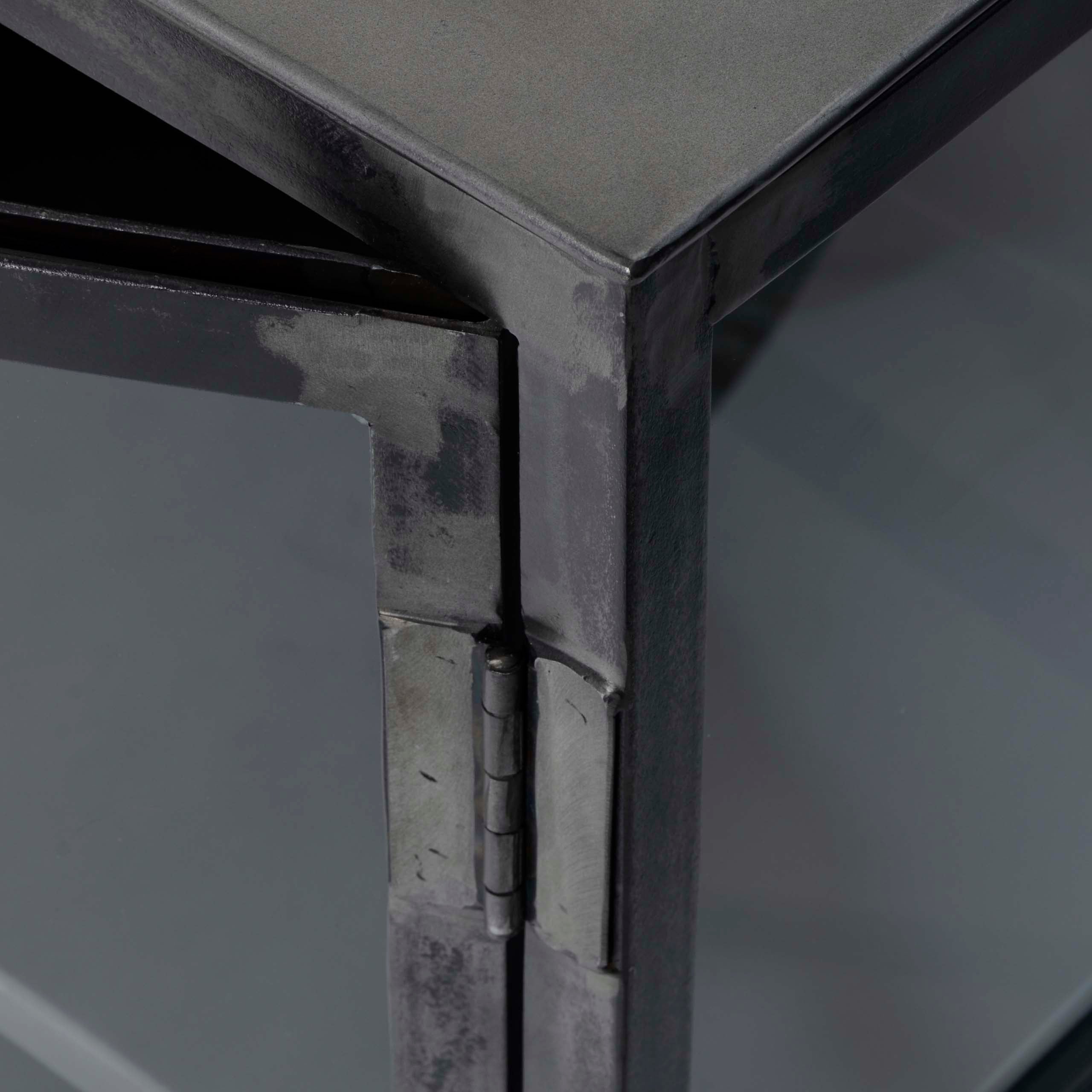 Dressoir Rift Metal | 4 Deuren | Gunmetal