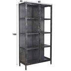 Vitrinekast Rift Metal | 2 Deuren | Gunmetal