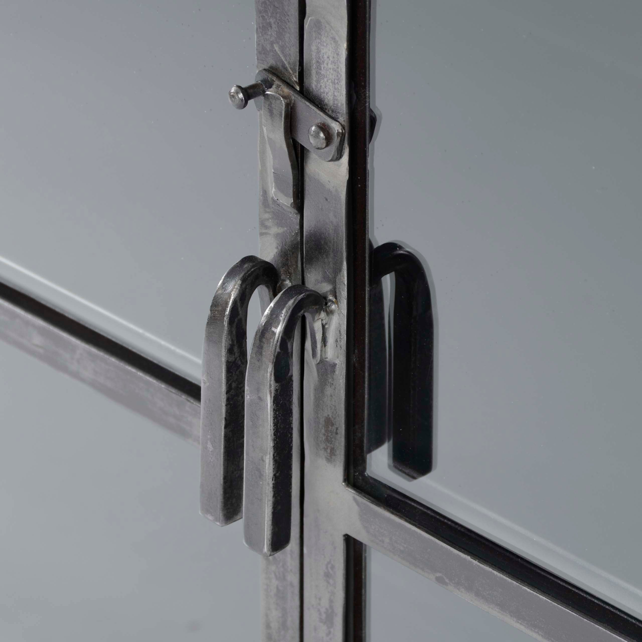 Vitrinekast Rift Metal | 2 Deuren | Gunmetal