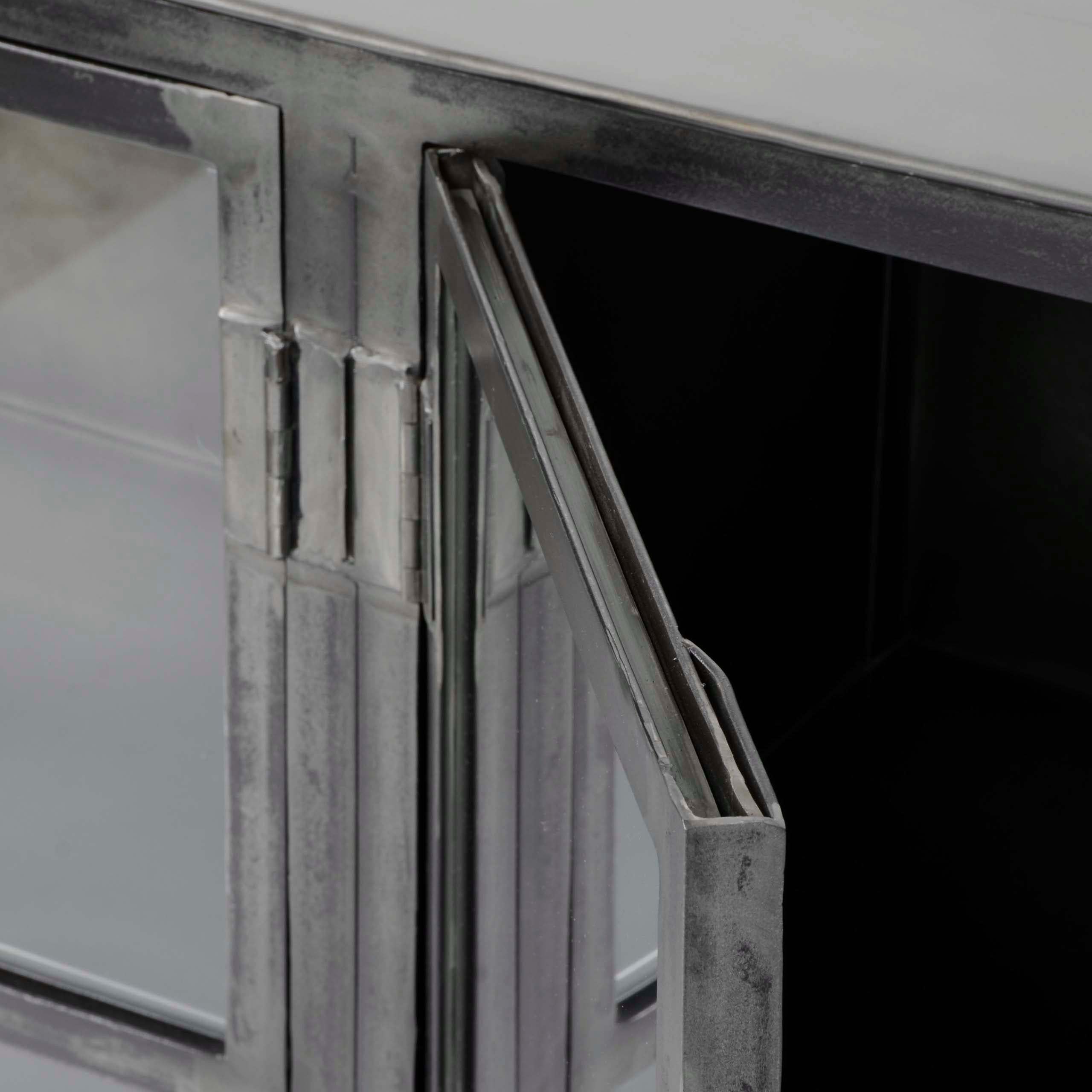 Vitrinekast Rift Metal | 2 Deuren | Gunmetal