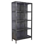 Vitrinekast Rift Metal | 2 Deuren | Gunmetal