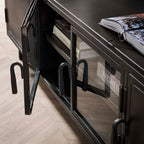 TV-meubel Rift Metal | 4-Deuren | Gunmetal