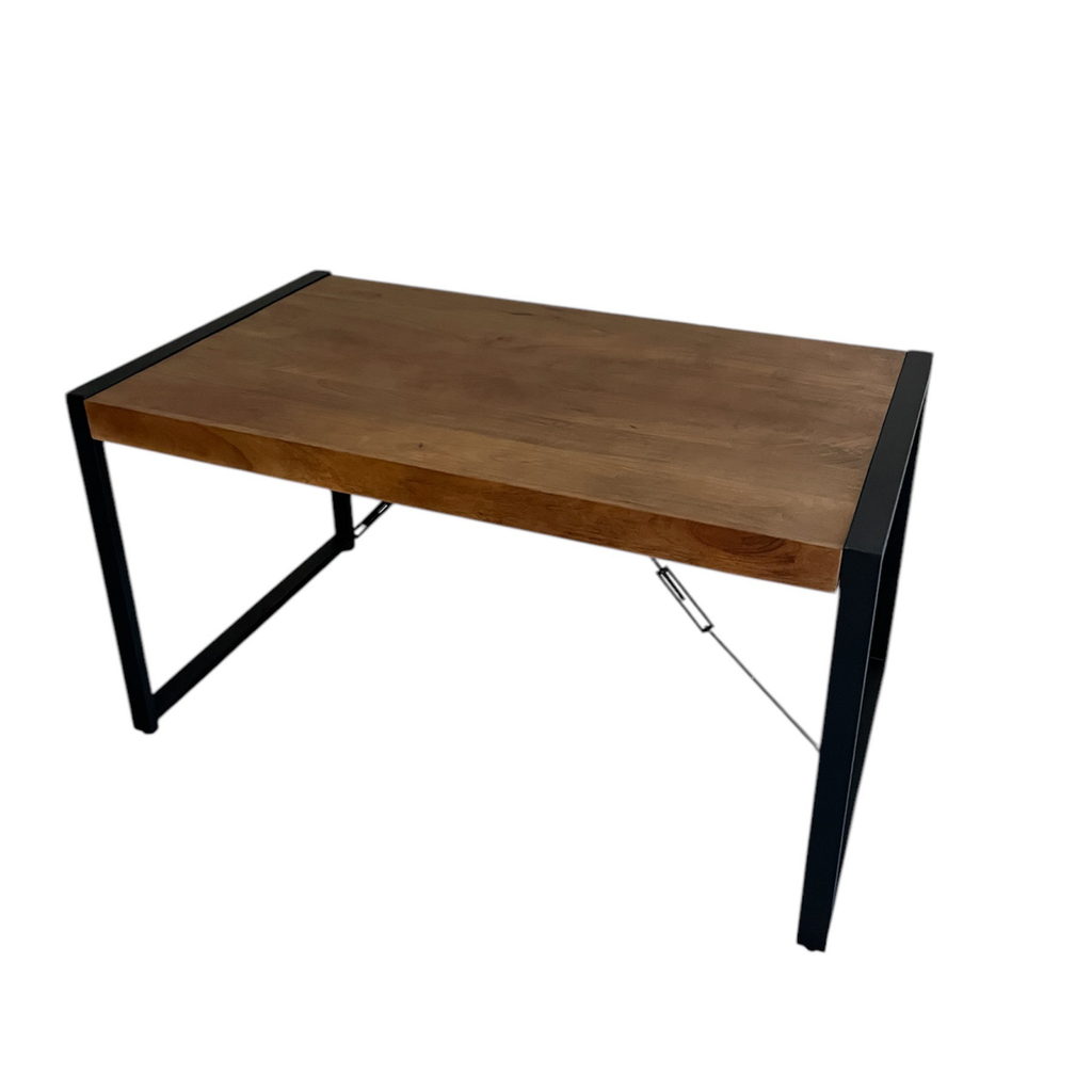 Eettafel Boaz | Mangohout & Zwart Metaal | 140x80