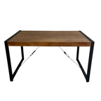 Eettafel Boaz | Mangohout | U-poten zwart