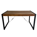 Eettafel Boaz | Mangohout & Zwart Metaal | 140x80