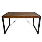 Eettafel Boaz | Mangohout & Zwart Metaal | 140x80