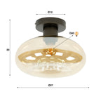 Plafondlamp Soll | 1-Lichts | Amber glas