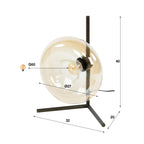 Tafellamp Soll | 1-Lichts | Amber glas