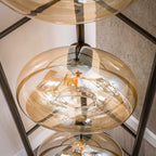 Vloerlamp Soll | 4-Lichts | Amber glas