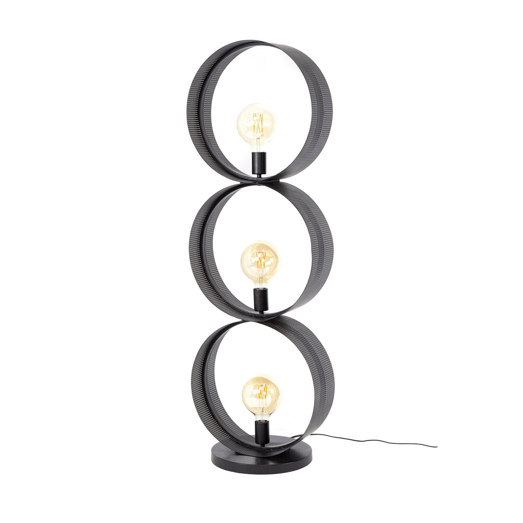 Vloerlamp Ring Mesh | 3-Lichts | Charcoal