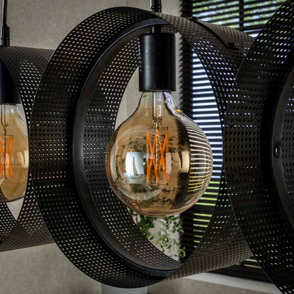 Hanglamp Ring Mesh | 4-Lichts | Charcoal