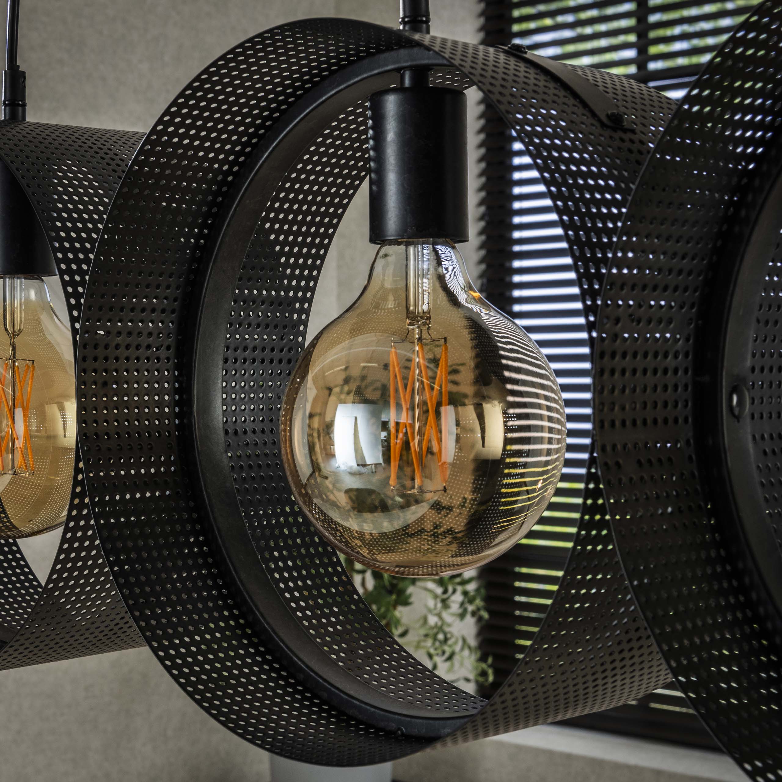 Hanglamp Ring Mesh | 4-Lichts | Charcoal