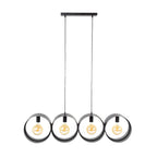 Hanglamp Ring Mesh | 4-Lichts | Charcoal