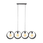 Hanglamp Ring Mesh | 4-Lichts | Charcoal