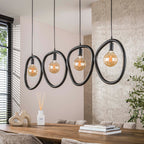 Hanglamp Pebble | 4-Lichts | Artic zwart