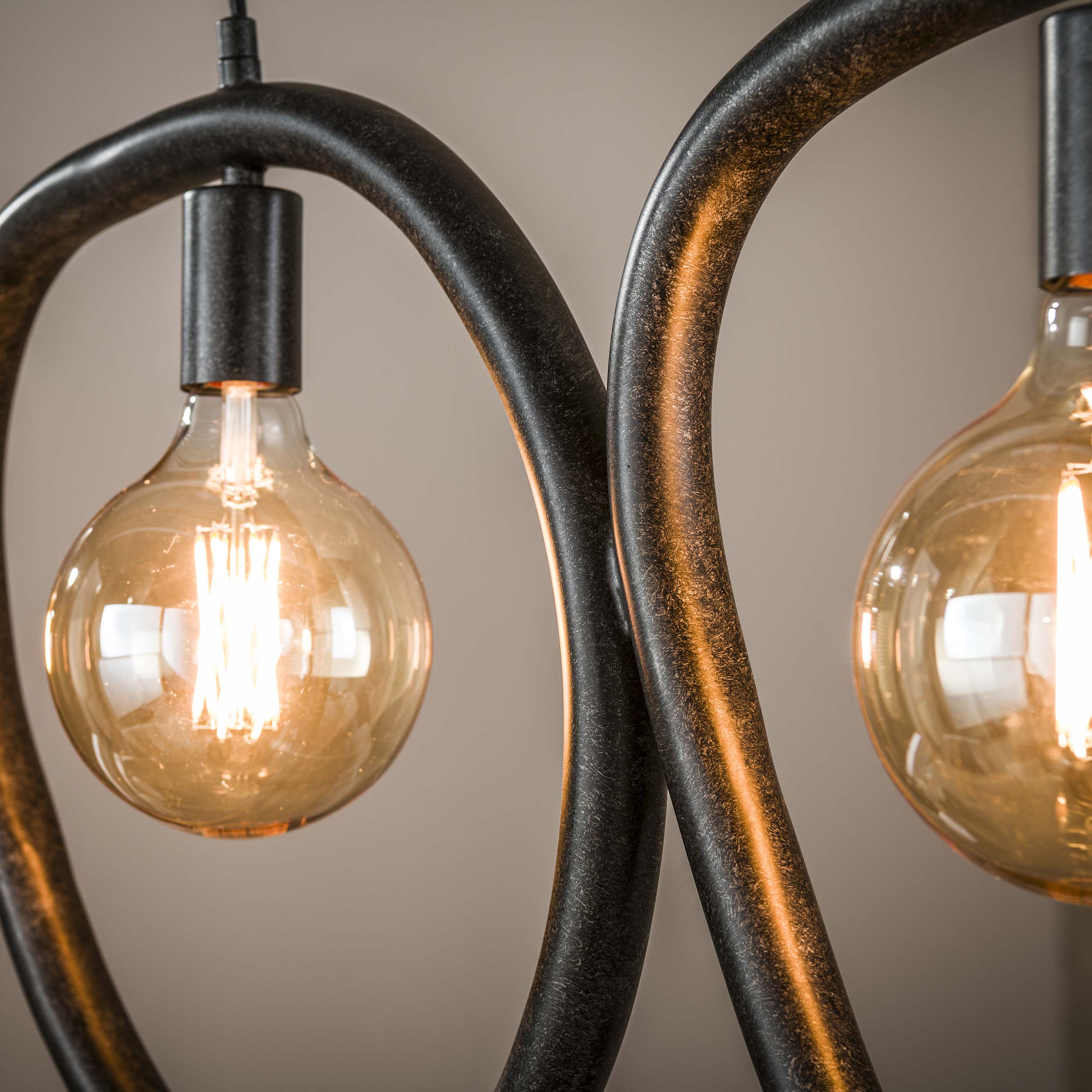 Hanglamp Pebble | 4-Lichts | Artic zwart