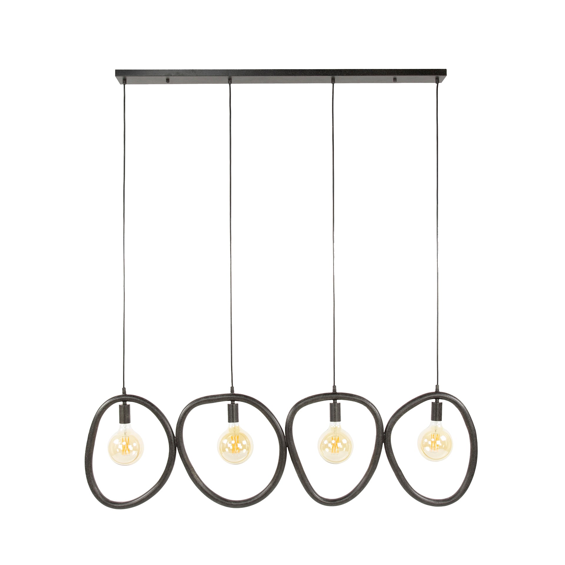 Hanglamp Pebble | 4-Lichts | Artic zwart