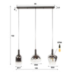Hanglamp Zenith | 3-Lichts | Artic zwart