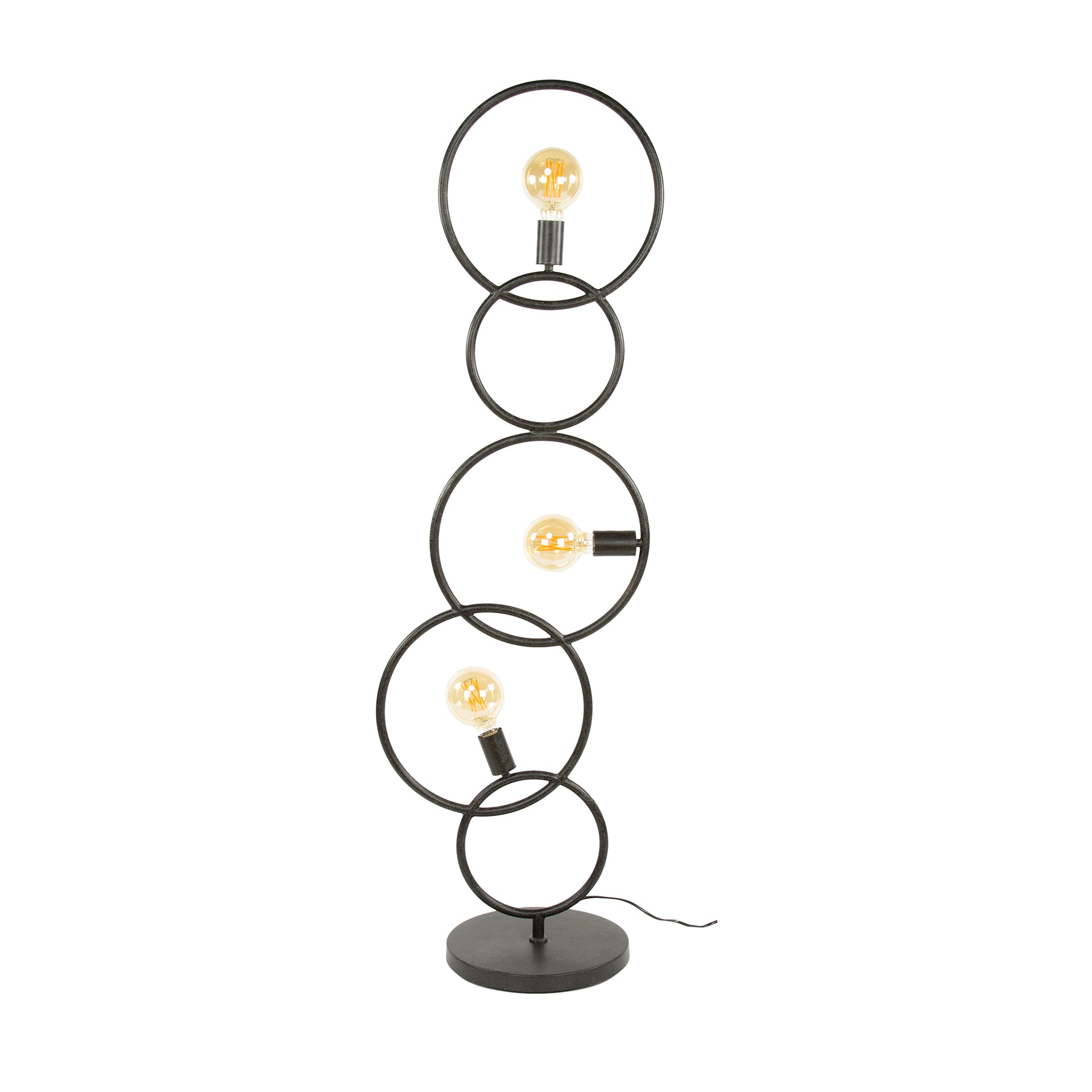 Vloerlamp Loop | 3-Lichts | Artic zwart