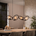 Hanglamp Loop | 4-Lichts | Artic zwart