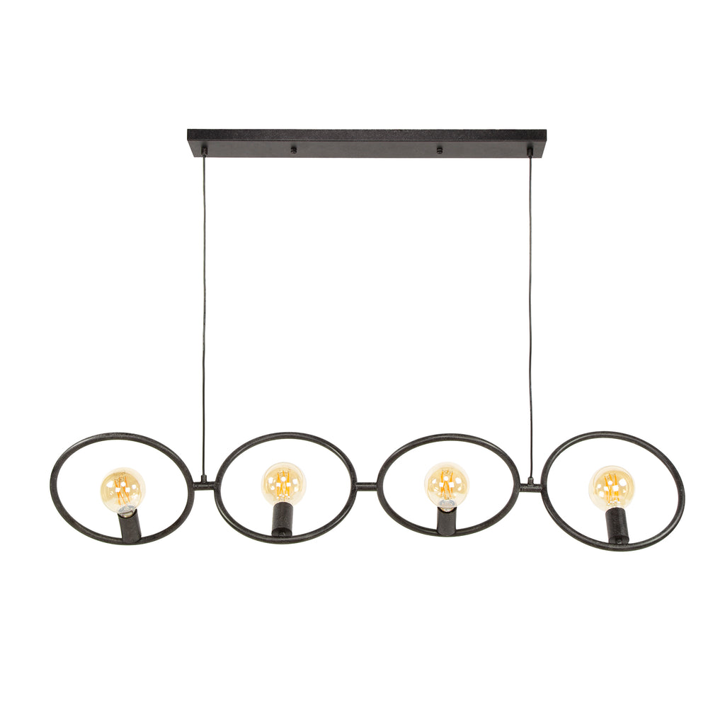 Hanglamp Loop | 4-Lichts | Artic zwart